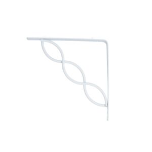SHELF BRACKET 8" SCROLL STYLE WHITE SHELF BRACKET 8" SCROLL STYLE WHITE